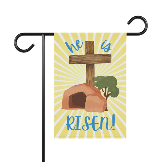 He is Risen Garden Banner
